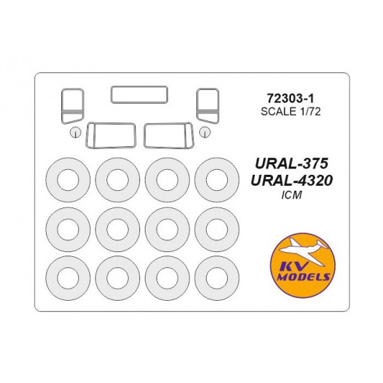 1/72 Ural-375/Ural-4320 Double sided Masking for ICM kits