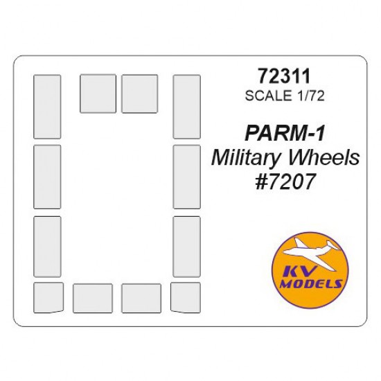 1/72 Soviet PARM-1 Mobile Aircraft Repair Shop Masking for Military Wheels #7207