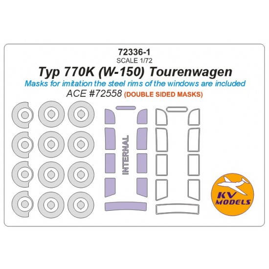 1/72 Typ 770K (W-150) Tourenwagen Double sided Masking for ACE #72558