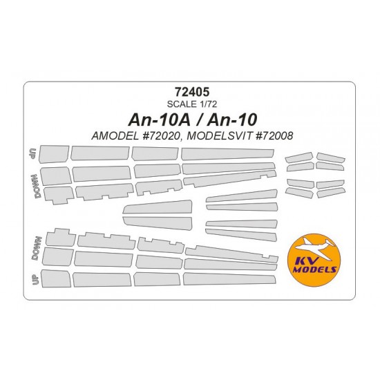 1/72 An-10A/An-10 Masking for Amodel #72020, Modelsvit #72008