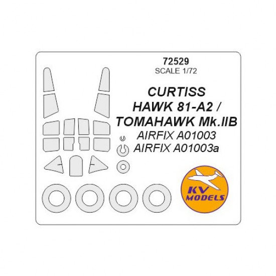 1/72 Curtiss Hawk 81-A2/Tomahawk Mk.IIB Masking for Airfix #A01003, #A01003A
