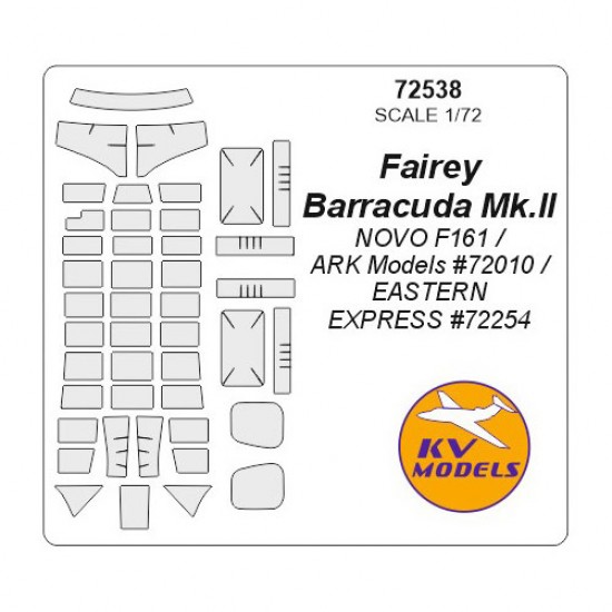 1/72 Fairey Barracuda Mk.II Masking for Novo #F161/ARK Models /Eastern Express #72254