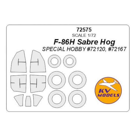 1/72 F-86H Sabre Hog Masking for Special Hobby #72120, #72167