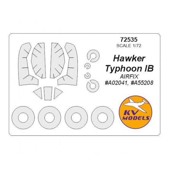 1/72 Hawker Typhoon IB/Mk.IB Masking for Airfix #A02041, #A02041A, #A55208