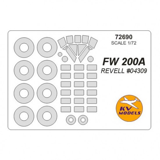 1/72 FW 200A Masking for Revell #04309 kit