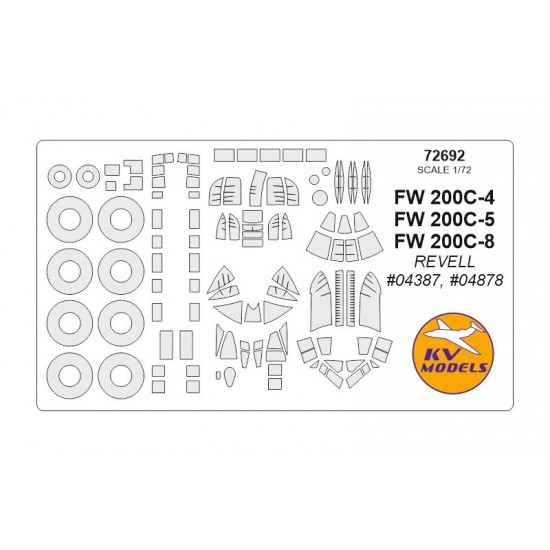 1/72 FW 200C-4/FW 200C-5/FW 200C-8 Masking for Revell #04387, #04878 kits