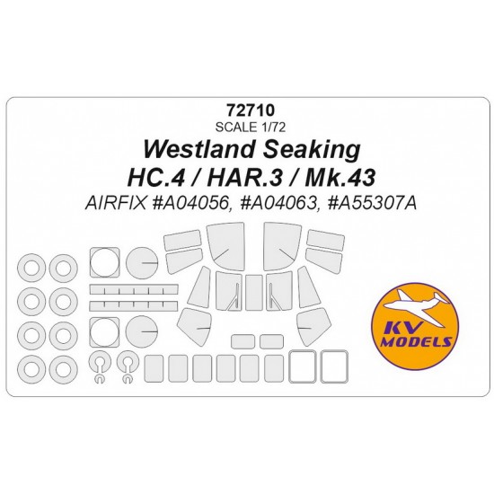 1/72 Westland Sea King HAR.3/Mk.43/HC.4 Masking for Airfix #A04056, #A04063, #A55307