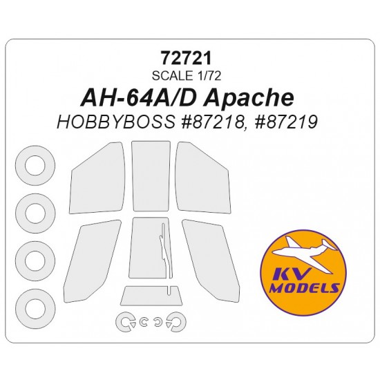 1/72 AH-64A/D Apache Masking for HobbyBoss kits