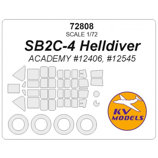 1/72 SB2C-4 Helldiver Masking for Academy #12406/12545