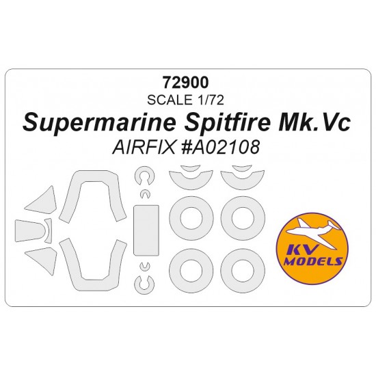 1/72 Supermarine Spitfire Mk.Vc Masking for Airfix #02108
