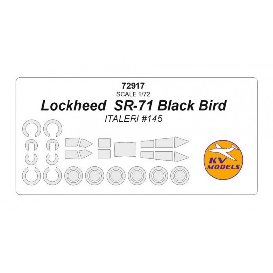 1/72 Lockheed  SR-71 Black Bird Masking for Italeri #145