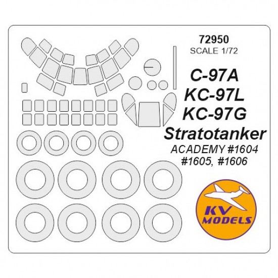 1/72 Boeing KC-97L/G/C-97A Stratofreighter Masking for Academy #1604, #1605, #1606