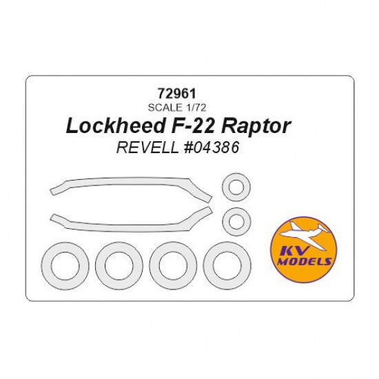 1/72 Lockheed F-22 Raptor Masking for Revell #04386