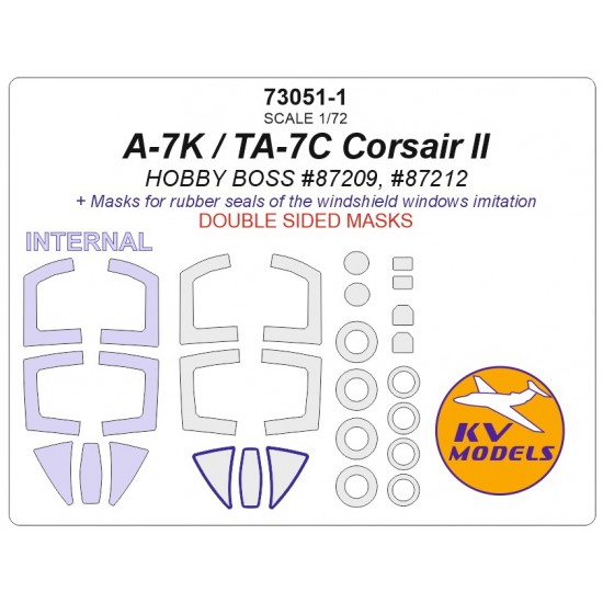 1/72 A-7K/Ta-7C Corsair II Double Sided Masking for HobbyBoss #87209/ ...