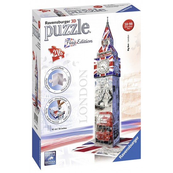 3D Puzzle - Big Ben [Flag Edition] #216 Pieces