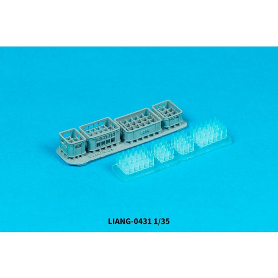 1/35 Modern Beer Soda Bottle Crates x4