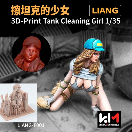1/35 Tank Cleaning Girl Miniatures
