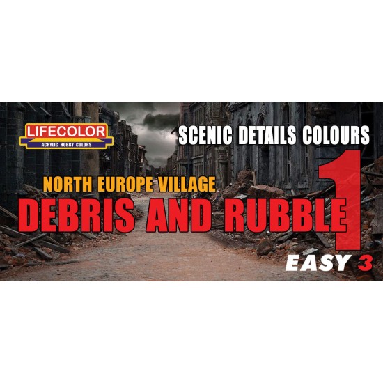 North Europe Village Debris and Rubble Vol.1 Scenic Details Colours Paint Set (22ml x3)