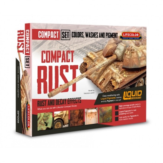 Rust Powder Modelling Rust Compact Set (2 acrylic colours, 3 Liquid Pigments, 1 powder ...