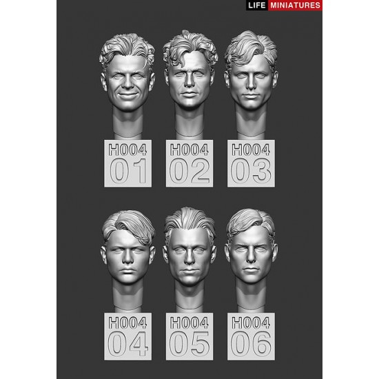 1/35 Bare Heads Set No.1 (6pcs) Life Miniatures 35H004