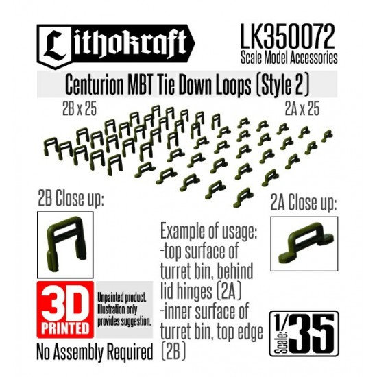 1/35 Centurion MBT Tie Down Loops (Style 2)