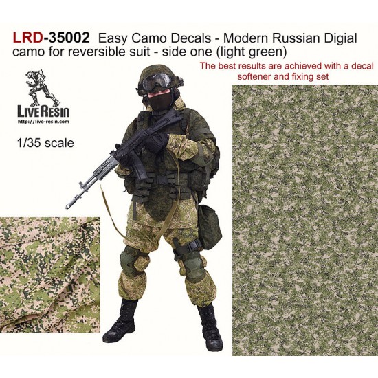 1/35 Easy Camo Decals - Modern Russian Digital Camo for Reversible Suit (#1, light green)