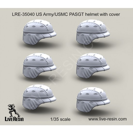 1/35 US Army/USMC PASGT Helmet with Cover - Resin Parts