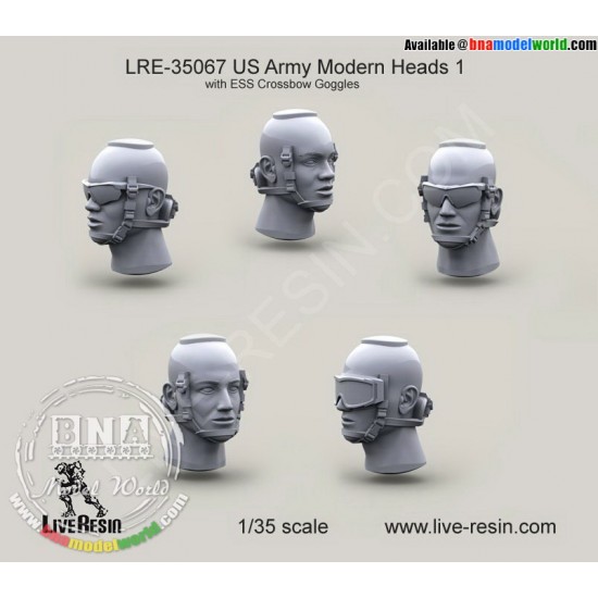 1/35 US Army Modern Heads with ESS Crossbow Goggles