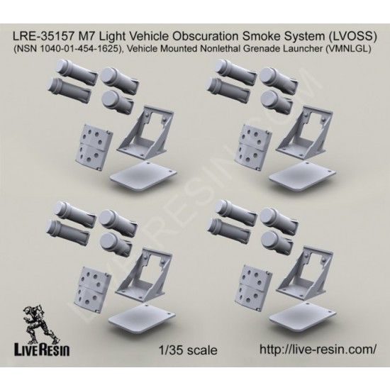 Lvoss 1/35 M7 Light Vehicle Obscuration Smoke System (LVOSS) 4pcs Live Resin ...