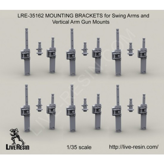 1/35 Mounting Brackets for Swing Arms and Vertical Arm Gun Mounts