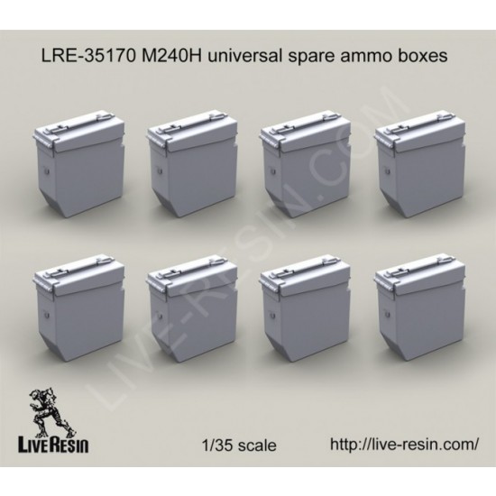1/35 M240H Universal Spare Ammo Boxes (8pcs)
