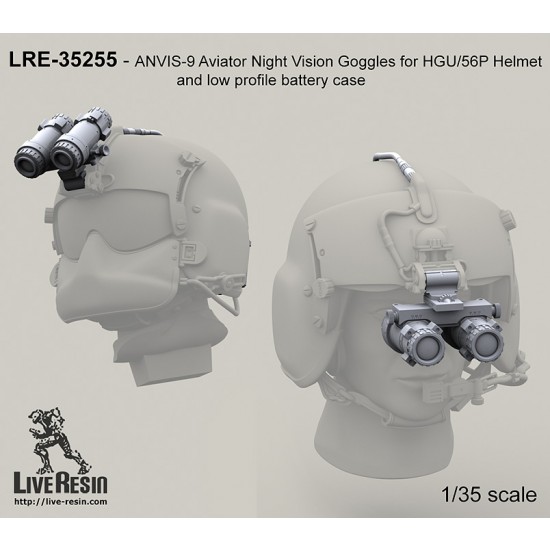 1/35 ANVIS-9 Aviator Night Vision Goggles for HGU-56/P Helmet and Low Profile Battery Case
