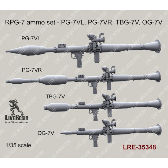 1/35 RPG-7 Ammo Set: PG-7VL, PG-7VR, TBG-7V & OG-7V