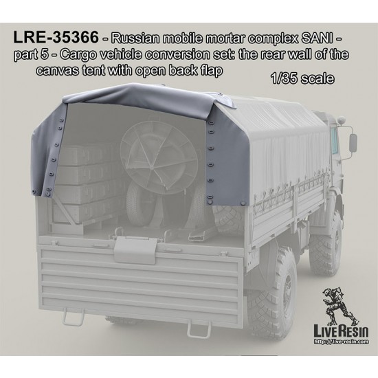 1/35 Russian Mobile Mortar Complex SANI #5 - Truck Body Tent Open Rear Part