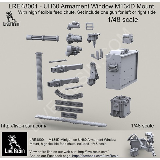 1/48 UH60 Black Hawk Armament Window M134D Mount