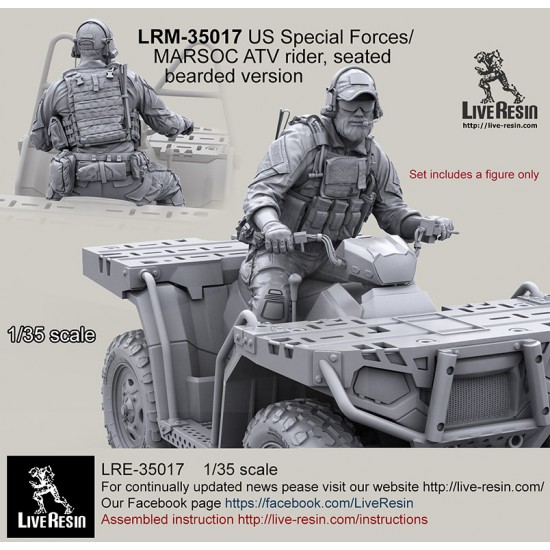 1/35 US Special Forces 2013 ATV Rider - Smiling Live Resin LRM35022 1/35 US Special Forces 2013 ATV Rider - Smiling Live Resin LRM35022