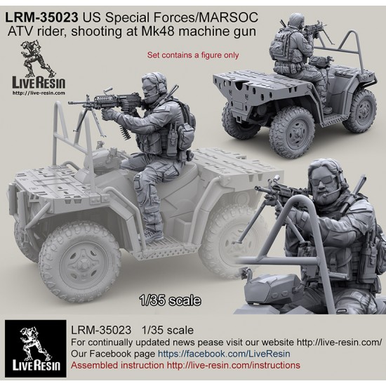 1/35 US Special Forces 2013 ATV Rider w/Mk48 Machine Gun - Shooting