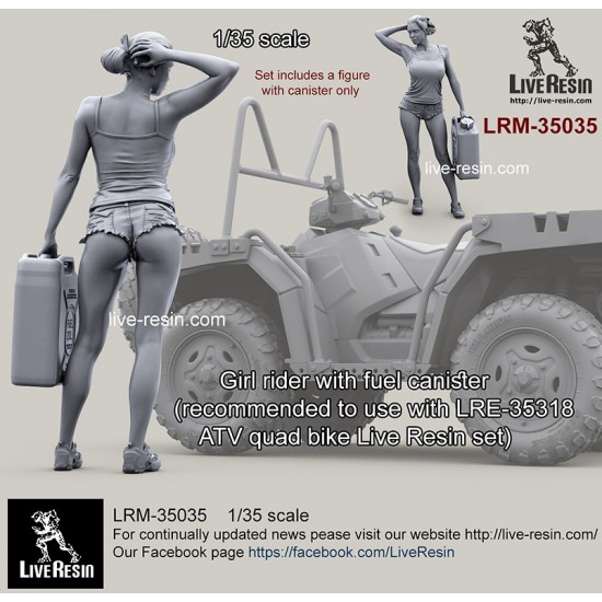 1/35 Girl Rider with Fuel Canister