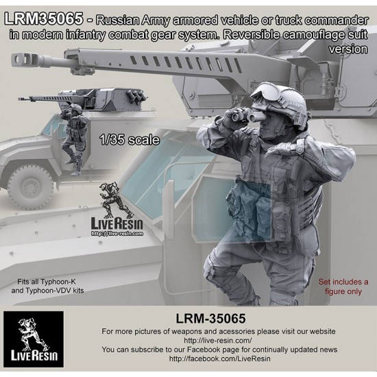 1/35 Russian Commander In Modern Infantry Combat Gear System Set 18. Reversible Camo Suit