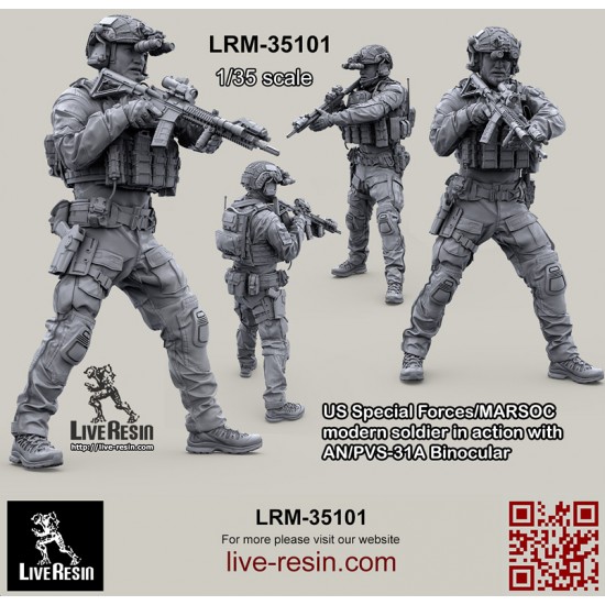 1/35 Modern US Special Forces/MARSOC Soldier in Action w/AN/PVS-31A Binocular Figure #6