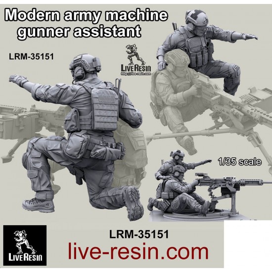 1/35 US Army Vehicle Crew Soldier With Field Computer - Unassembled Resin Model Kit