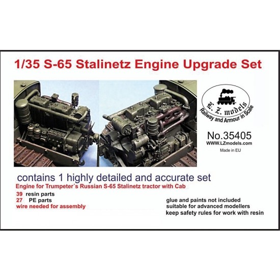 1/35 S-65 Stalinetz Engine Upgrade Set for Trumpeter kit