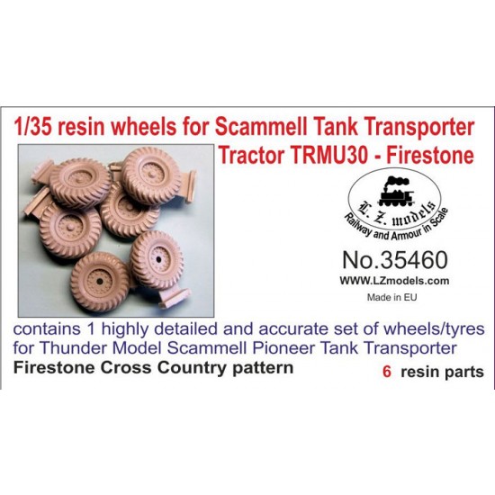 1/35 TRMU30 Firestone Cross Country Pattern Wheels for Thunder Model kits (6pcs)