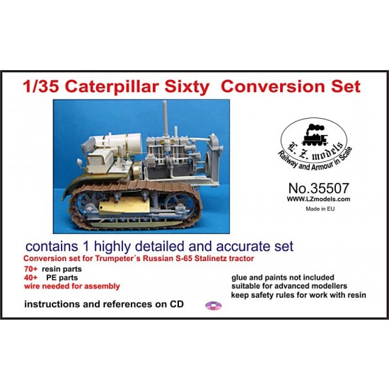 1/35 Caterpillar C60 Conversion Set for Trumpeter's Russian S65 Stalinetz Tractor kit