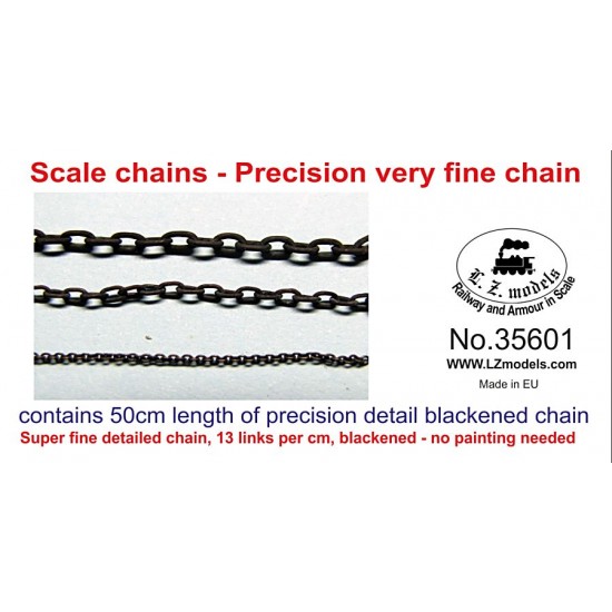 Scale Chains - Very Fine Blackened Chain (50cm)