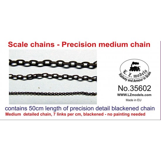 Scale Chains - Medium Blackened Chain (50cm)