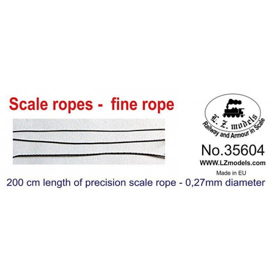 Scale Ropes - Fine Rope (Length: 200cm, Diameter: 0.27mm) LZ Models 35604