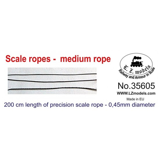 Length Measuring Scale Rope Scale Ropes - Medium Rope (Length: 200cm, Diameter: 0.45mm) LZ Models 35605