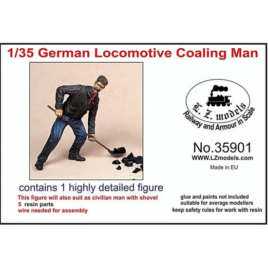 1/35 German Locomotive Coaling Man (1 Resin Figure)