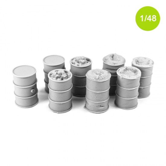 1/48 Metal Barrels (resin)